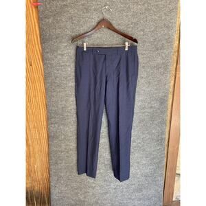 Ted Baker Pants Mens 31 Navy Blue Jay CT 100% Wool Dress Trousers Italian Fabric